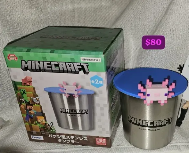 Copo térmico minecraft axolote