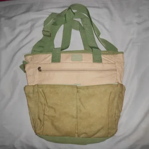 Bolsa de passeio e maternidade mamãe e bebê da natura verde