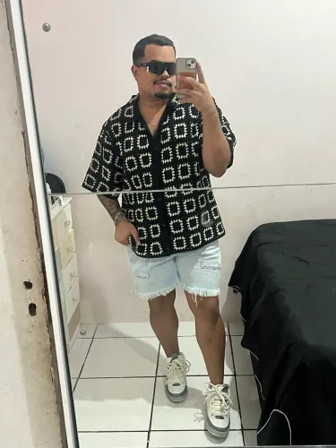 SUMWON Camisa de Tricô de Crochê com Fecho Frontal de Ajuste Quadrado