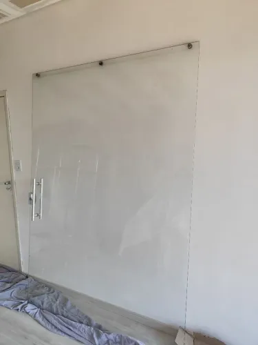 Porta de vidro correr 2,24x1,55 6 mm