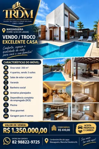 Imóvel para venda com 350 metros quadrados com 4 quartos em Massagueira - Marechal Deodoro