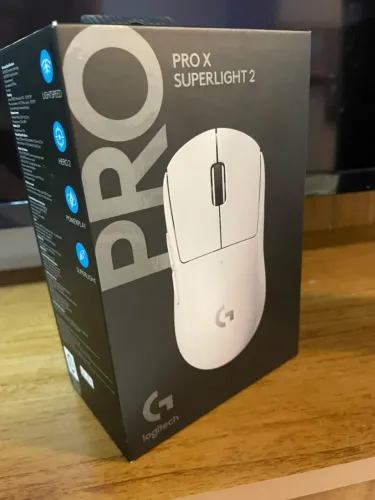 Mouse Gamer Sem fio Logitech G PRO X SUPERLIGHT 2, Branco! NOVO, sem uso!