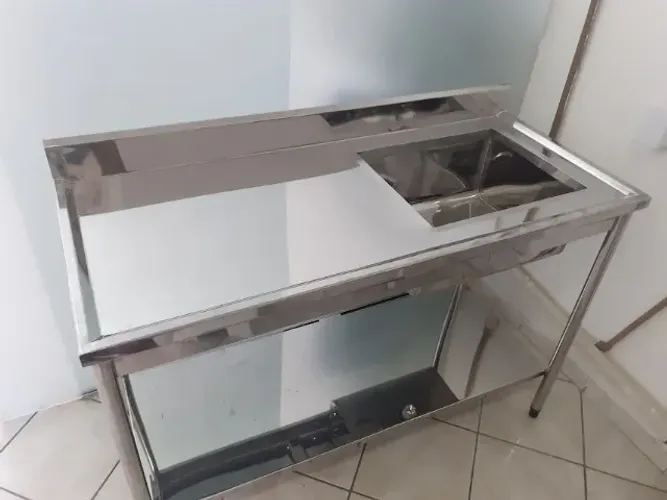 Pia e Tanque em aço inox