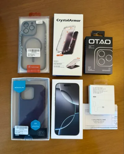 Iphone 16 Pro 256Gb Titânio Impecável + Extras + Nota Fiscal
