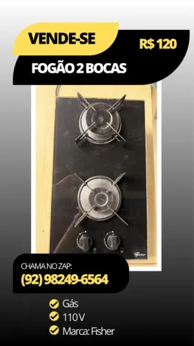 Fogão Cooktop 2 bocas 