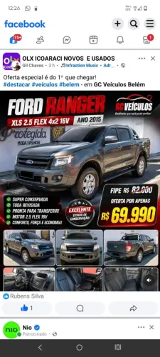 Ford Ranger XLS 2.5 16V 4X2 CD Flex 2015