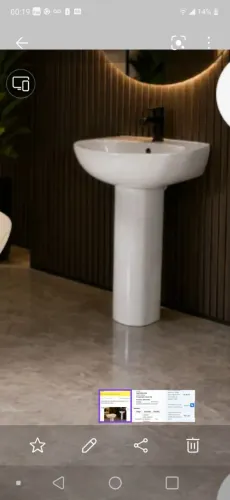 Pia banheiro branco ceramica