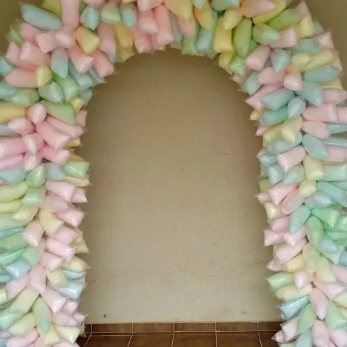 Arco de algodão doce