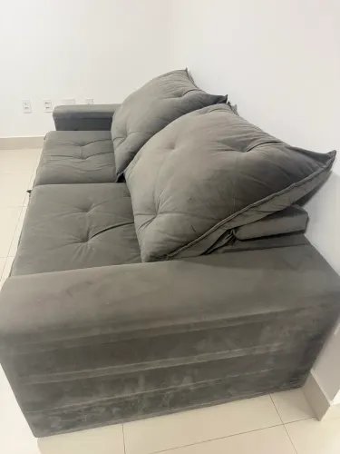 Sofá Retrátil e Reclinável 2 Lugares em Suede - 2,30 m