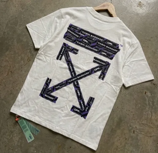 Camiseta Off-White 'Airport Tape Print' White ?