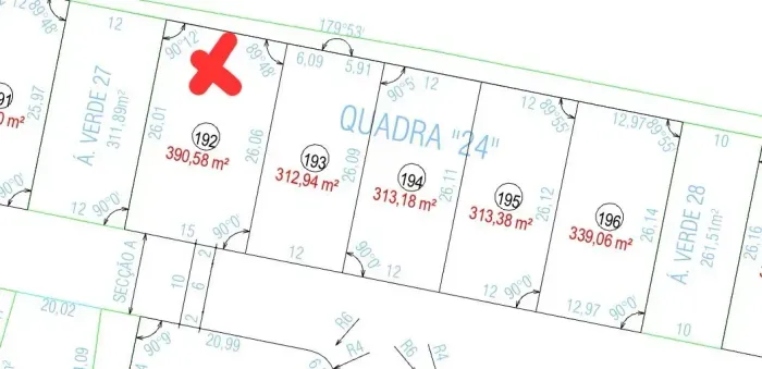 Lotes FUNDO APP à venda no Reserva da Pedra, 390 m² - Pedra Branca, Palhoça/SC