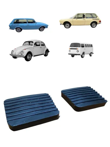 Par De Capa Pedal Fusca Brasília Kombi Embreagem e Freio 1975 Em Diante