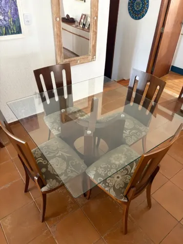 Mesa de jantar quadrada 1,20x1,20