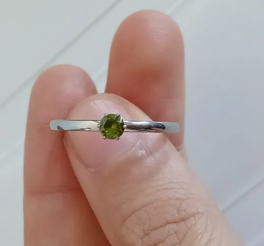 Anel Solitário Aço