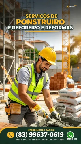 Pedreiro em geral, reformas e reparos