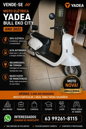 Vende se yadea moto elétrica nova única dona