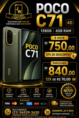 POCO C71 4/128GB (LACRADO + NOTA)