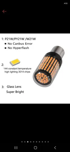 Lampada Led para seta universal
