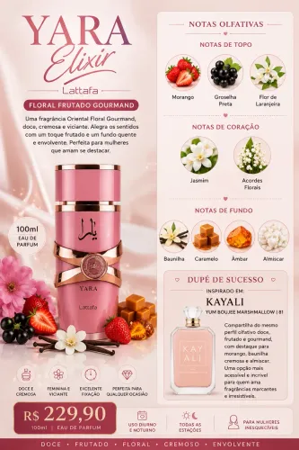 Perfume árabe Yara elixir 100 ml original