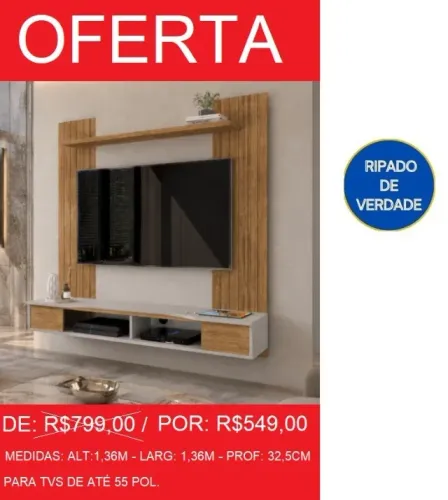 Painel com detalhes frisados - Compre hoje e receba em até 2 dias úteis