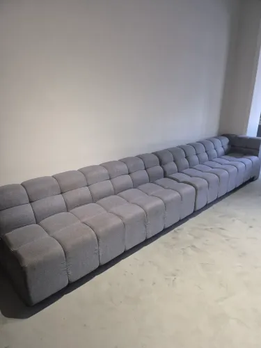 Sofá de linho gigante de 4 metros