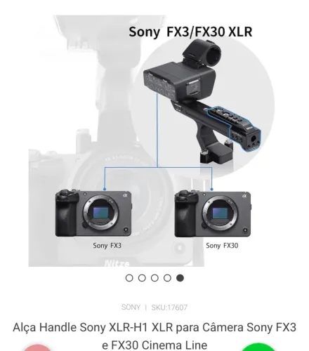 Handle de áudio Sony XLR-H1