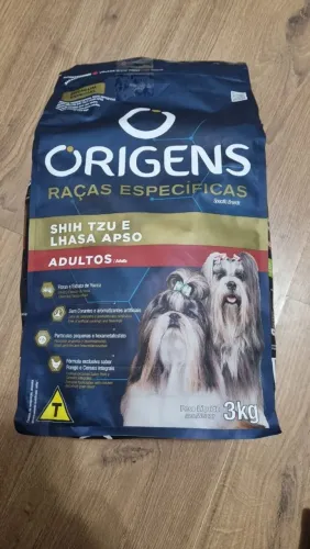 Ração para cachorro Origens Raças Especiais shih tzu e lhasa apso adultos novo lacrado