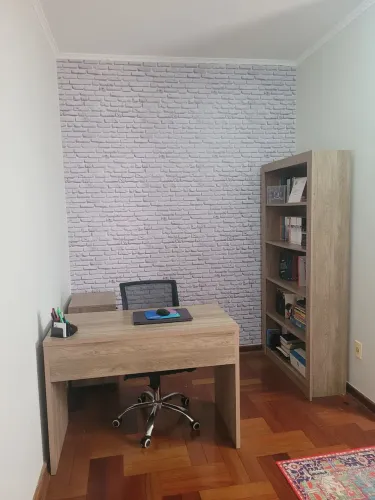 Jogo escritório mesa, estante e gaveteiro