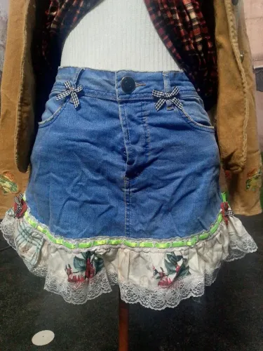 Saia Jeans Feminina FARM Personalizada Tamanho 38-40