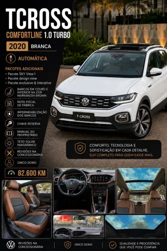 Volkswagen T-Cross Comfortline 1.0 TSI Flex 5P Aut. 2020