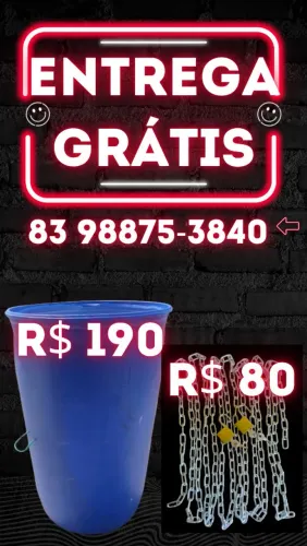 Temos tambor para lixo predial com capacidade de 200 litros