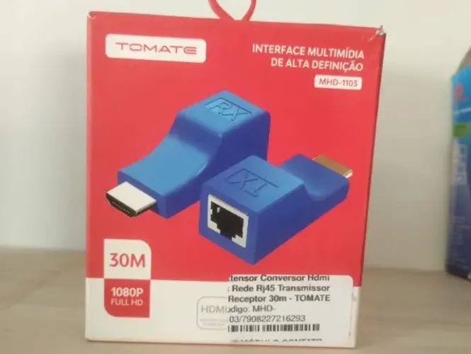 Extensor HDMI via cabo de rede até 30 metros