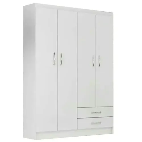 Guarda Roupa Atalaia 4Pts Evidência Branco - Entrega Rápida!