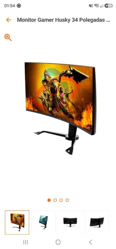 Monitor gamer Husky 34 polegadas 144hz curvo (aceito troca por monitor menor mais volta)