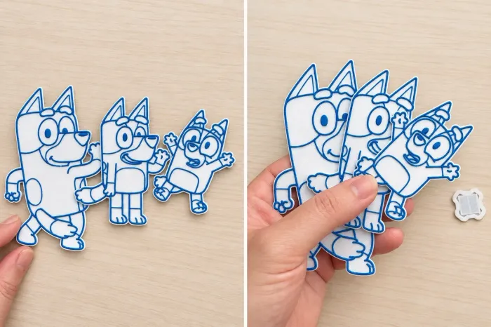 Plaquinhas de Colorir Bluey 