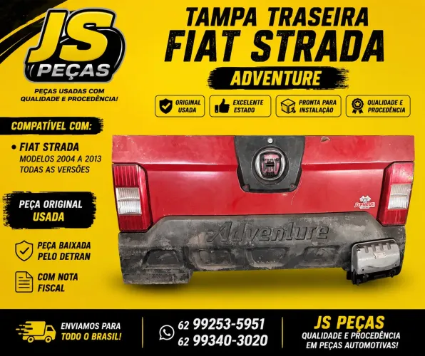 Tampa traseira Fiat strada 2010 a 2013
