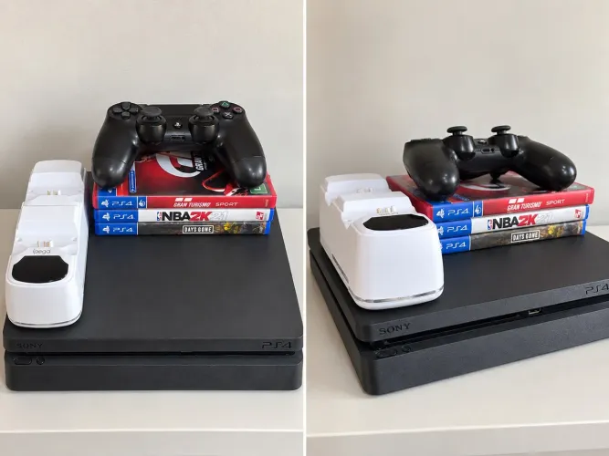 PS4 SLIM + CONTROLE ORIGINAL + 03 JOGOS