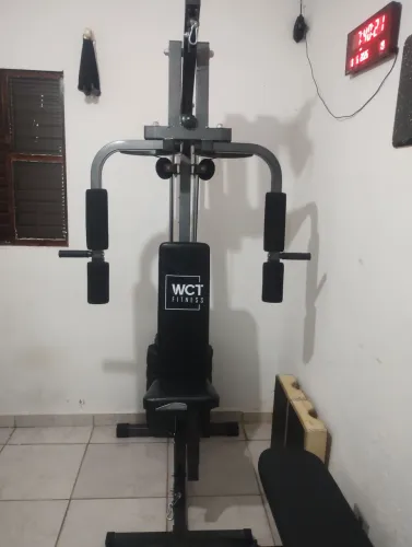 Estação de musculação para parte superior do corpo 80kg de carga+ vários puxadores 