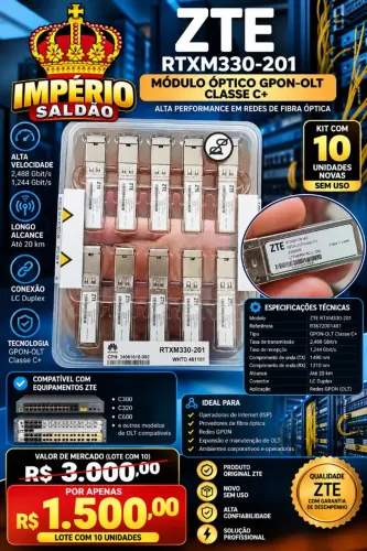 Kit 10 Módulos óptico RTXM330-201