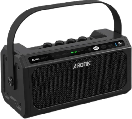 Caixa de Som Portátil Guitarra : AROMA TG-08, Bluetooth, Bateria