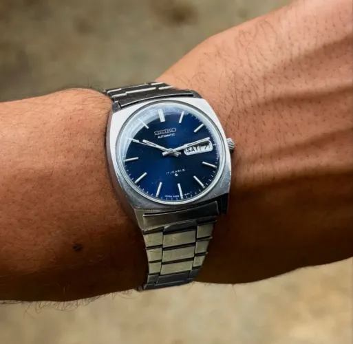 Relógio seiko vintage midnight blue automático original
