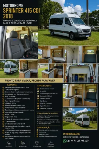 Mercedes-Benz Sprinter 415 Furgão Lon.t.bai. 2.2 Dies. 2018