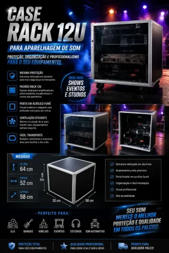 Case Rack para Equipamentos de som Profissional 