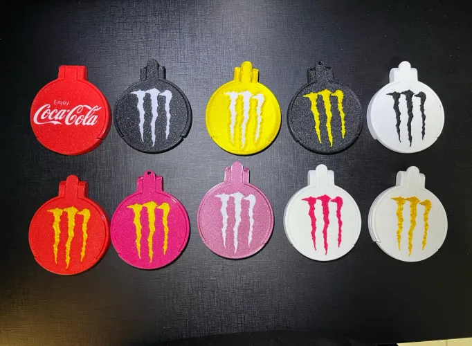 Tampa monster energético 3d várias cores
