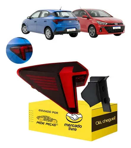 Lanterna Sinaleira Canto Hb20 Hatch 2023 24 25 2026 C/led Le Esquerdo/motorista Vermelho