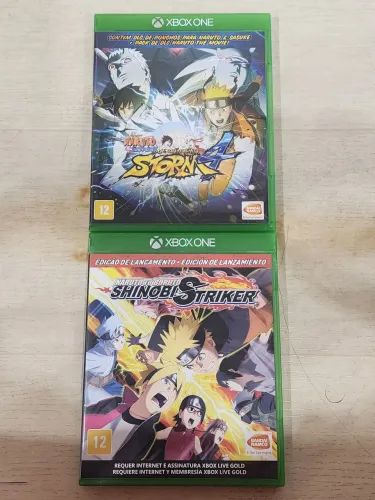 Combo Naruto Storm 4 e Shinobi Striker de xbox one discos seminovos