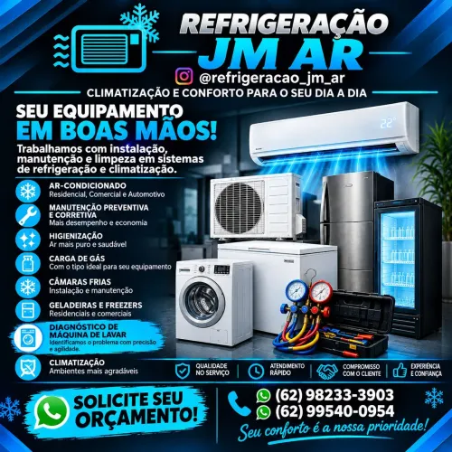 Preciso de serviço de ar condicionado vem para refrigeração jm ar