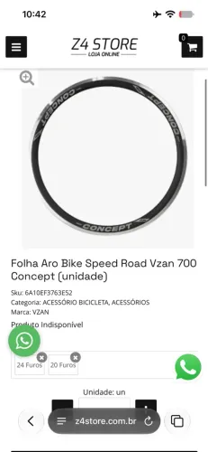Folha Aro bicicleta 29