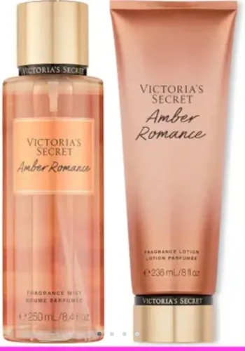 Kit Victorias Secret Amber Romance Body Splash e Creme Hidratante Original