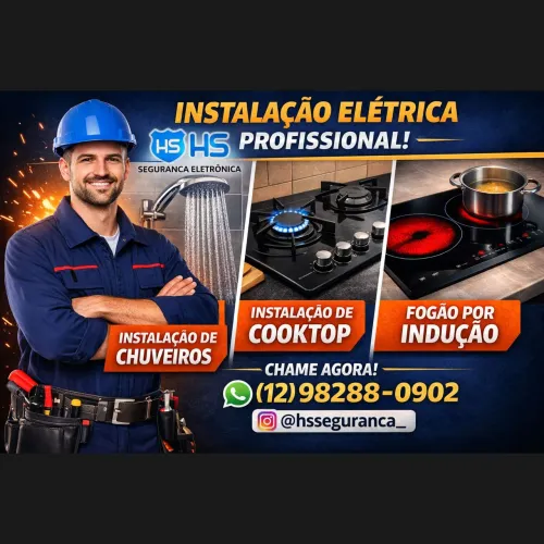 Instalação de fogão por indução e chuveiros